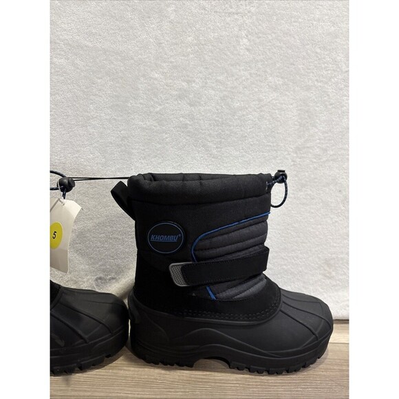 Khombu Men's Size 5M Black/Blue Peter Winter Snow Boots Waterproof NWT - Picture 3 of 9